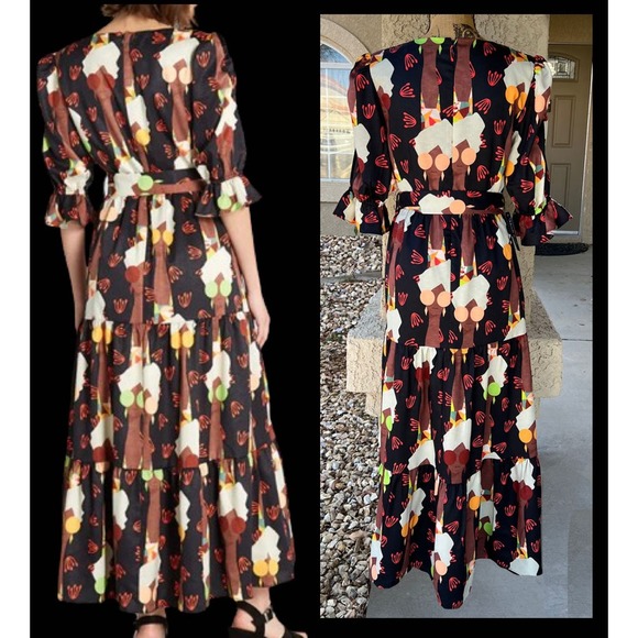 Modcloth Hutch Let's Go Boho Maxi Dress Size 8 - Picture 4 of 9